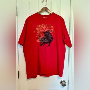Barcelona‎ Red and Black Graphic T-Shirt Adult Size XXL Vintage